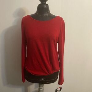 By & by Red Solid Hachi sweater, size XL
